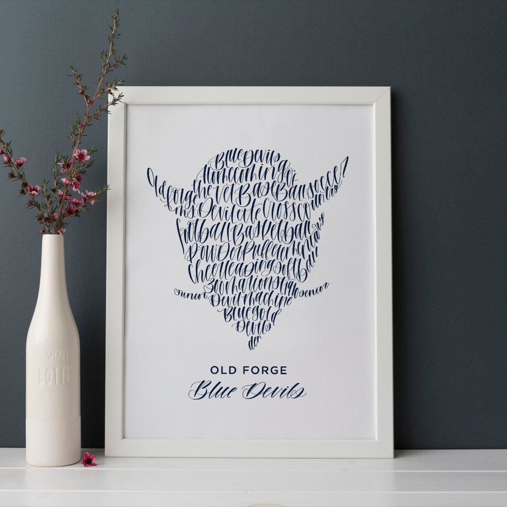 Old Forge Blue Devils Word Art